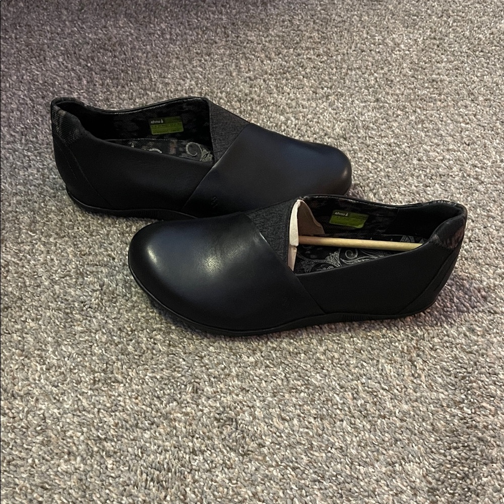 Ahnu Black Slip-On Shoes